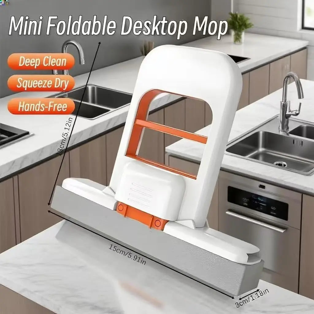 Foldable Mini Sponge Mop | for Kitchen, Bathroom, Car & Glass Bilzeno